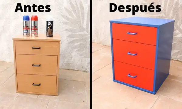 A spray paint method for painting a chest of drawers